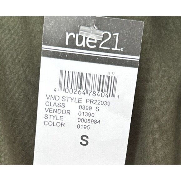 Rue21 Jumpsuit Womens S Army Green Strapless Jogger Stretch Knit Elastic Waist - Picture 4 of 4